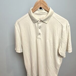Tommy Bahama Tan Polo Shirt Regular Fit Modal Blend Coastal Casual Size Medium